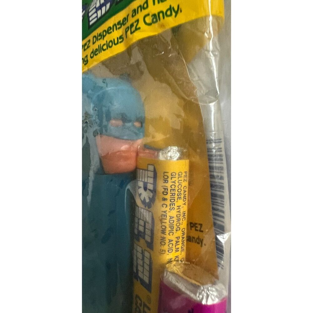 Vintage 1985 Batman PEZ Dispenser Sealed in Package Blue Short Ears Thin Feet
